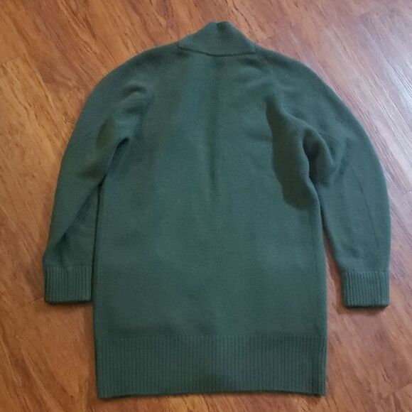 Vince Green Chic Feminine Workcore Chunky Knit 100% Cashmere Cardigan Size Small - Picture 5 of 5